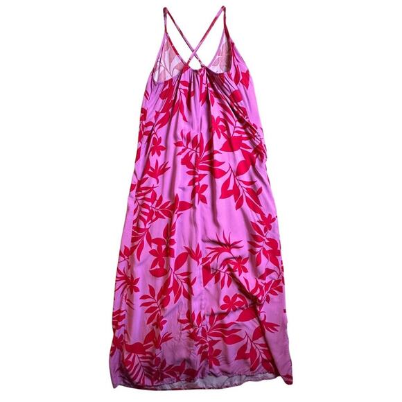 Old Navy Maxi Dress Size M Cross Back Strappy Summer Sun Tropical Resort Wear - Picture 4 of 16